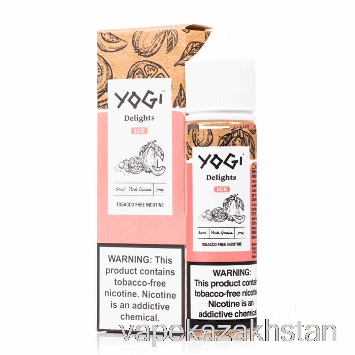 Vape Kazakhstan Pink Guava Ice - Yogi Delights - 60mL 0mg